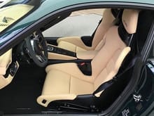 Custom tailored LWB seats in Zeder leather.