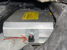 9mm nut in front of unit near center console