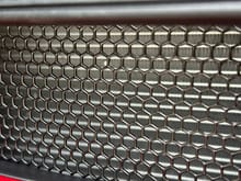 Close up of installed grill
