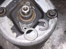 Armature thrust washer does not look excessively worn.