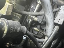 New line vs old chain tensioner hard line seperation