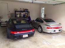Blue and Silver 993 in my garage.. Blue with 26k and Silver with 24k miles. All original. Feeling blessed.