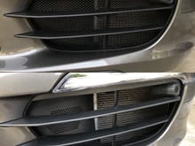 Porsche 911 991 After and before picture of Radiator Grille Store Grilles www.radiatorgrillstore.com