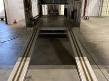Pull out ramps stored beneath floor