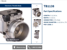 Spectra TB1138 INSIDE DIAMETER: 2-15/16 In. (75 mm)