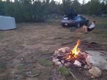 Primitive camping about 10 miles south of the canyon.