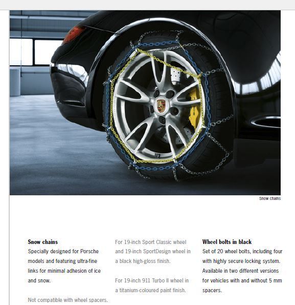 porsche snow chains