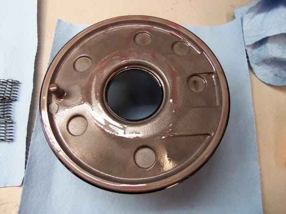 Back side of the piston, showing seals.