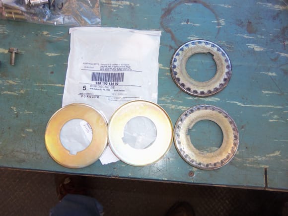 New thrust washers for the crank sprocket.