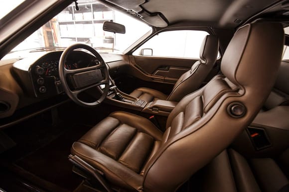 Brown leather interior