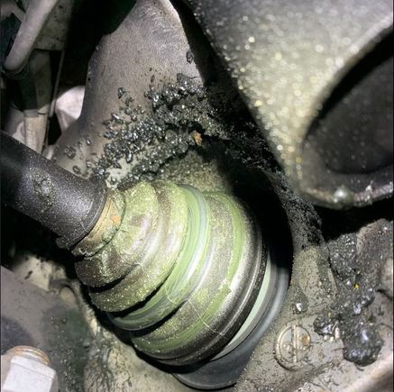 Right front CV joint boot. Same issue. 