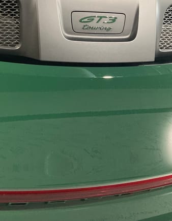 CXX GT3 Touring script and Porsche rear lettering in PTS British Racing Green