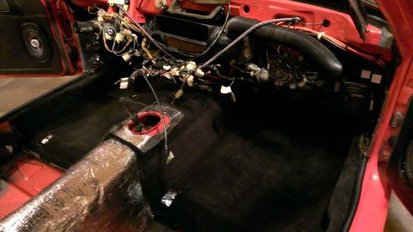 Carpeting is going in to place