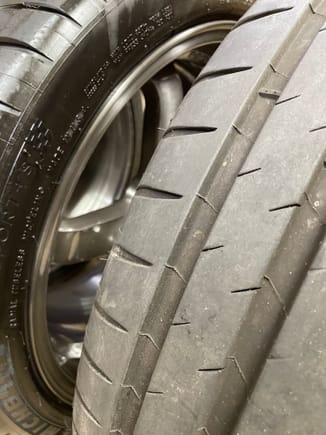 Inner edge of front tire #2