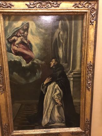 “Apparition of the Virgin and Child to Saint Hyacinth”.  El Greco, 1605-1610.  