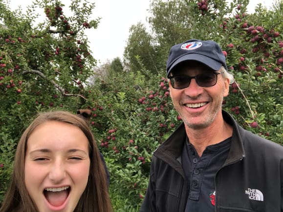Then took a break with the family to go apple picking 