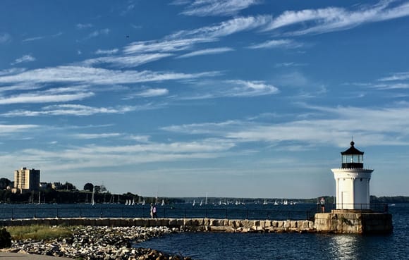 Bug Light Park, across Casco Bay from Portland