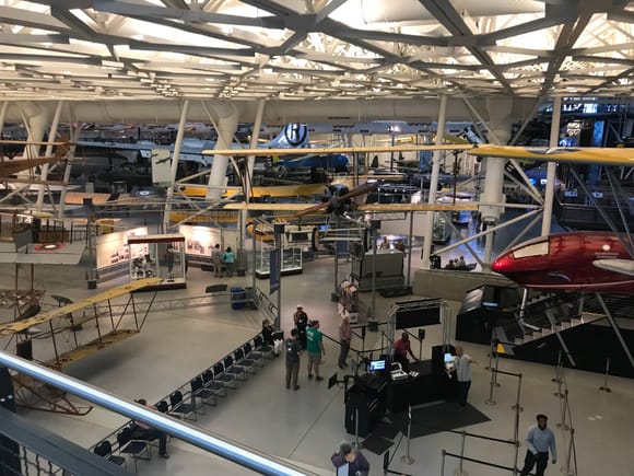 Looking out over the Aviation Room at the Udvar-Hazy.