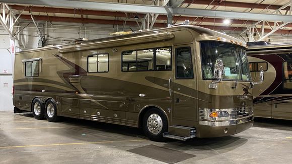 My 2002 40ft Country Coach Magna.  Has a Cat C-12 1500 ft lbs of torque.  My pride and joy right now.  