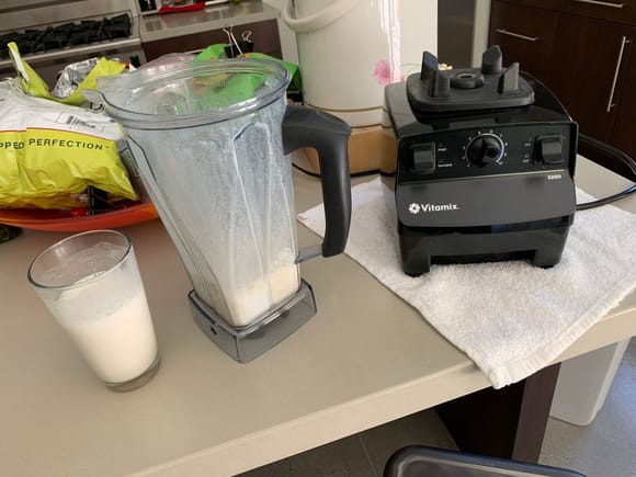 someone mentioned vitamix: under WRU’s advice, milk, ice and orchata recovery mix : 😋 