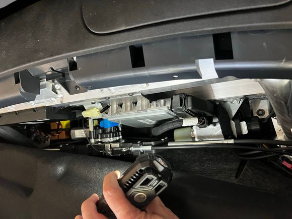 Opening the rear cover to expose cab motor and relays
