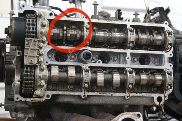 The Hall effect sensor pickup on the cam is located on Bank1 and Bank2 intake camshafts 