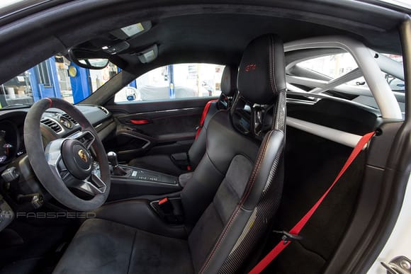 The BBI harness bar powdercoated white is a perfect compliment to Ray's interior/exterior options on the GT4