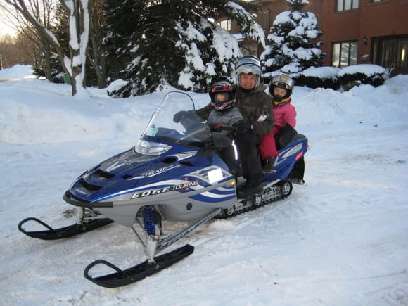 Leaving the house for a quick snowmobile run  (2010)