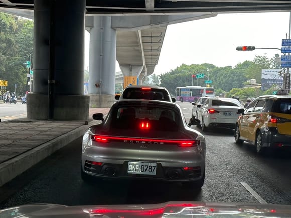 Auto headlight turned on while under the bridge. (light bar center on)