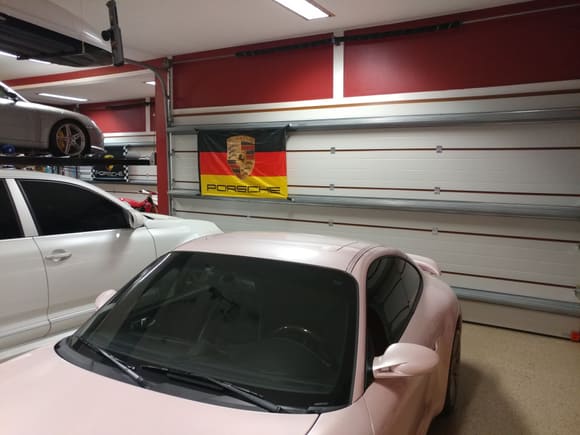 The other Garage door.  Have one more Porsche flag to hang, but need to buy 4 more rare earth magnetic hooks