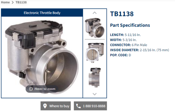 Spectra TB1138 INSIDE DIAMETER: 2-15/16 In. (75 mm)