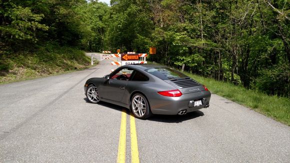Detour on the Blue Ridge Parkway.  Good place for a pic