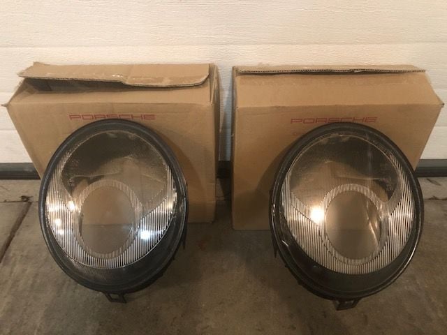 Lights - 993 OEM Headlight Lenses - Pair - Used - 1995 to 1998 Porsche 911 - Richmond, VA 23120, United States