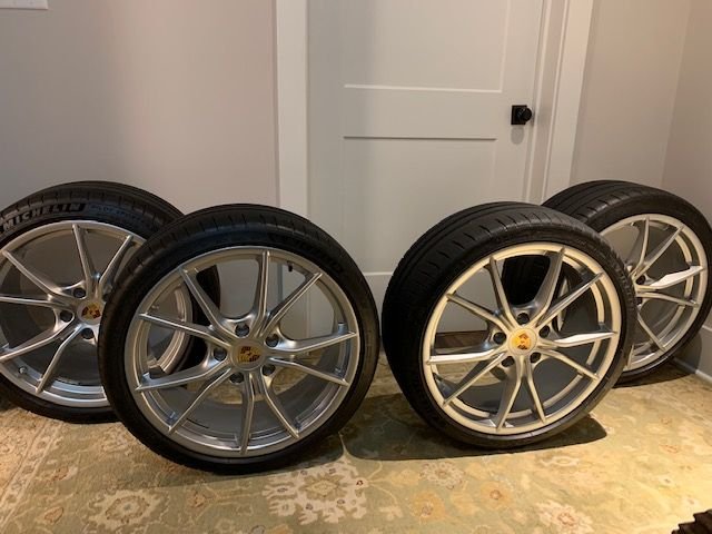 Wheels and Tires/Axles - 20-inch Carrera S OEM summer wheel-and-tire set Alloy wheels 5-spoke design - Used - All Years Porsche 718 Boxster - All Years Porsche 718 Cayman - Atlanta, GA 30009, United States