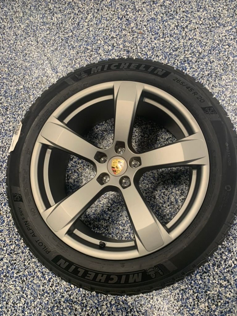 Wheels and Tires/Axles - Brand New Porsche 20 inch Macan Winter Wheel and Tire Set painted Platinum - New - 2018 to 2024 Porsche Macan - Ashland, OR 97520, United States