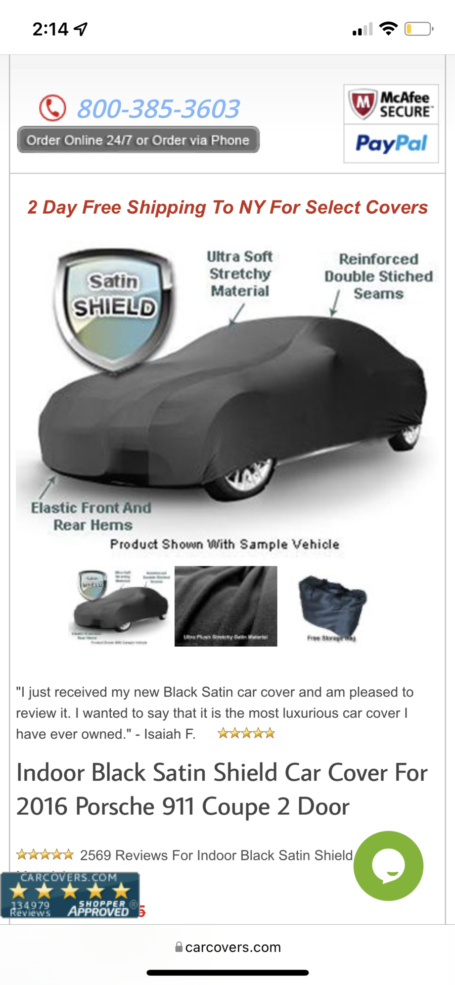 Miscellaneous - Porsche 991 satin black car cover - Used - 2012 to 2019 Porsche 911 - New York, NY 10005, United States