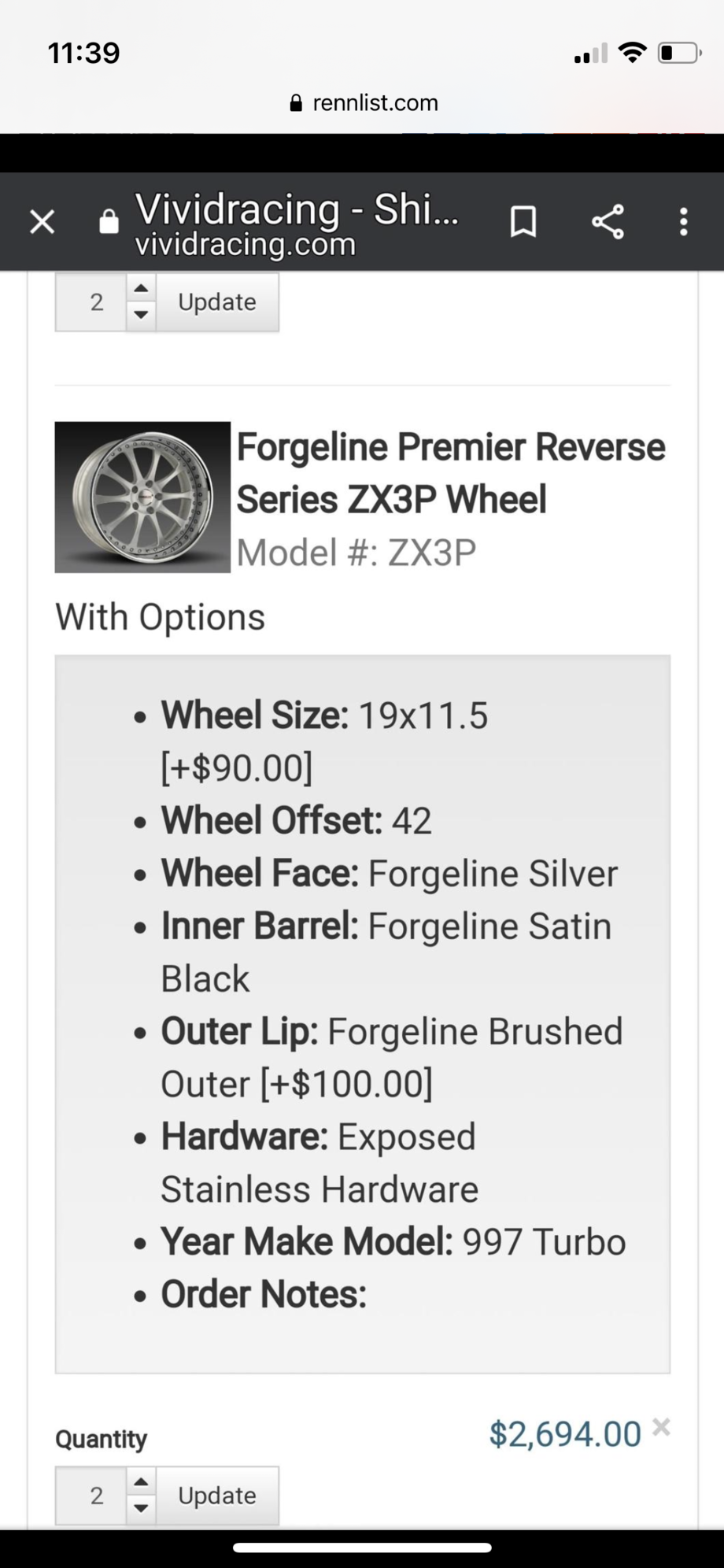Wheels and Tires/Axles - Forgeline ZX3P 19” 997 WB fitment - Used - 0  All Models - New York, NY 10005, United States
