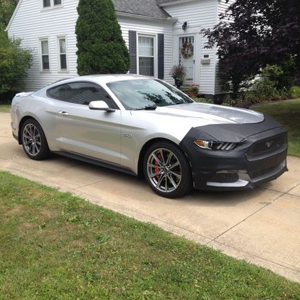 Somehow a muscle car with a bra doesn't sound right, but to reduce road debris dings, this might help