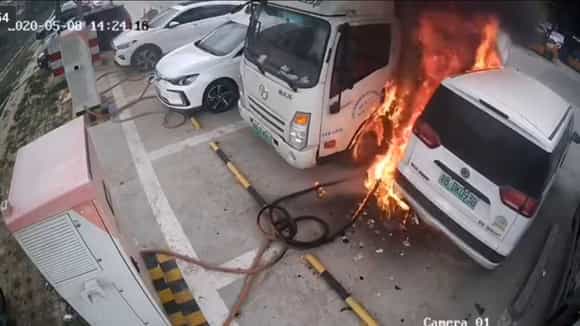 Charging Station Fire