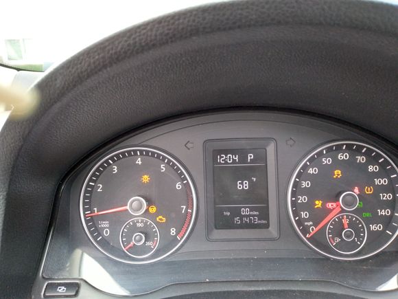 Dashboard display of Jetta