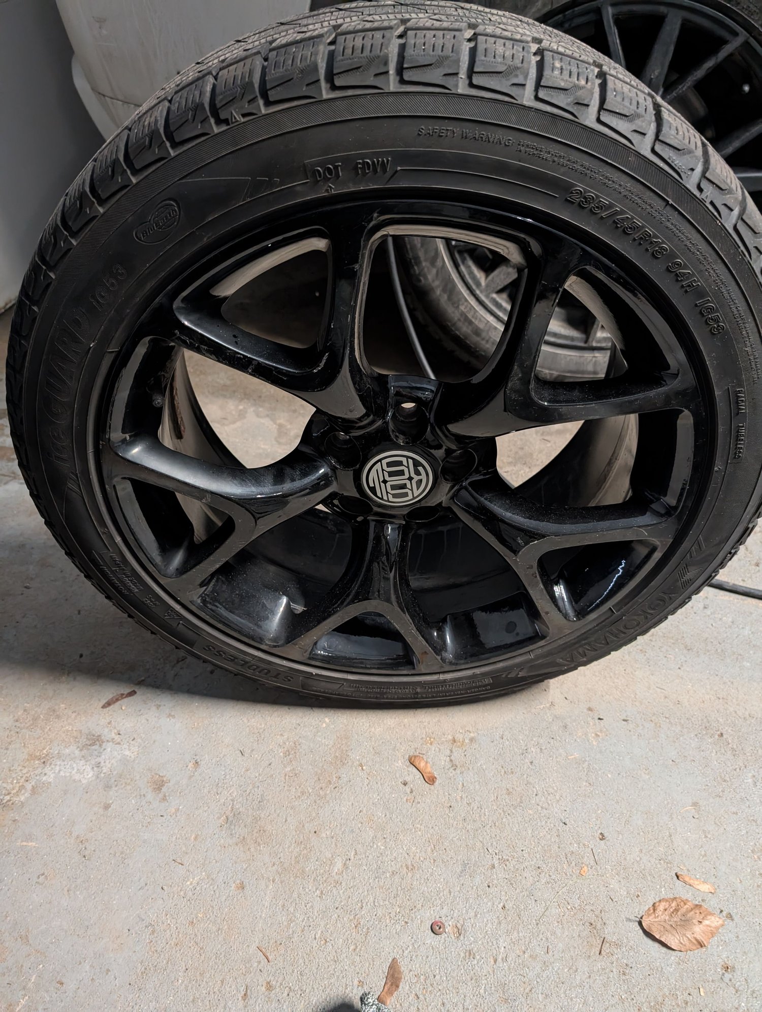 Wheels and Tires/Axles - Yokohama Ice Guard Tires 235/45R 18 on Black Aluminum Rims - Used - 2019 to 2025 Volvo S60 - Wellington, ON N0B 1Z, Canada