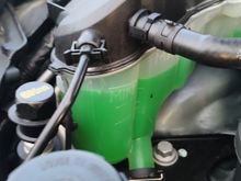 Coolant level below low.