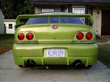 my first attempt at custom body work. R33GT skyline taillights and viper 3rd brake light all real stuff!