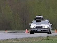 Volvo on taxiway Pemberton airport