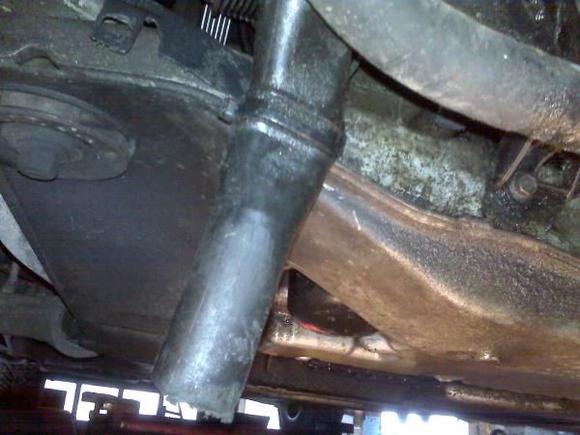 air duct on the control module box...attches to subframe?