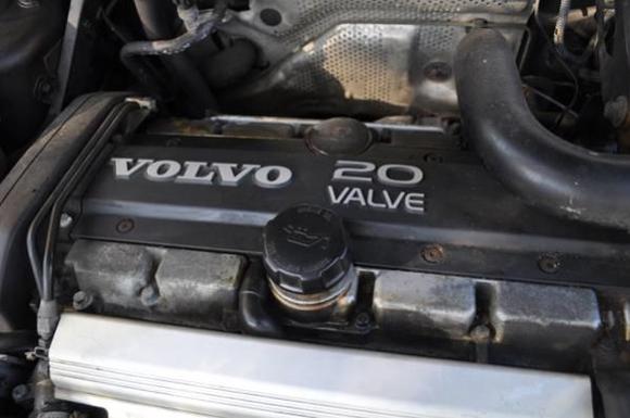 Closeup of Volvo engine
