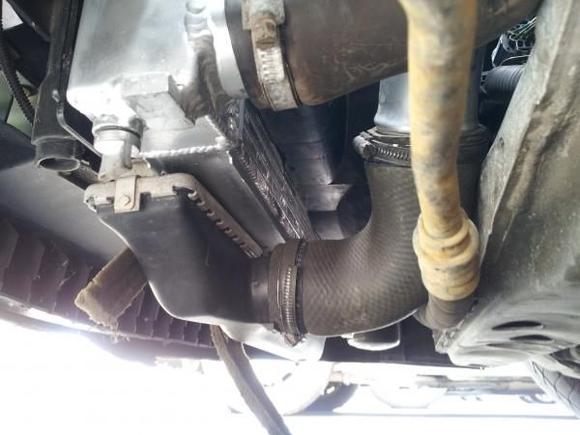 Bottom shot of the new radiator.