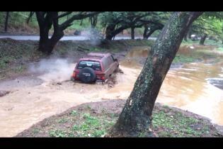 a little fording with a total of 5" in lift. little deep