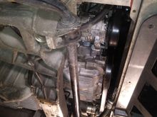 front of motor - note steering gear and sway bar