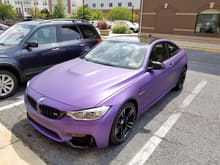 Matte purple BMW M4 spotted in Virginia. Pretty interesting color. 